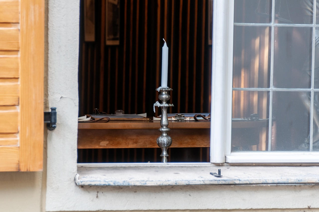 window, candle, house, open, look inside on The Manifesting Light